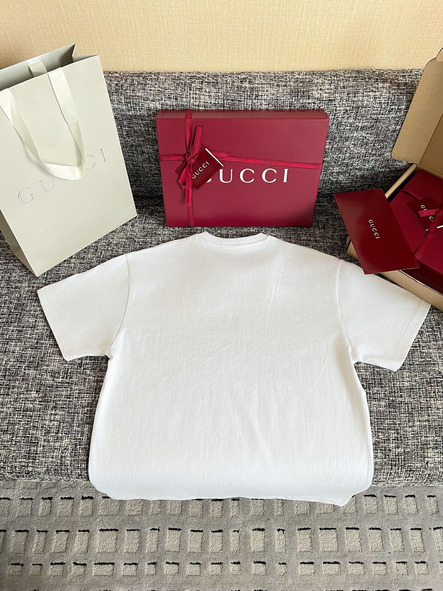 Timo / Gucci Double G Flocking Short-Sleeve T-Shirt