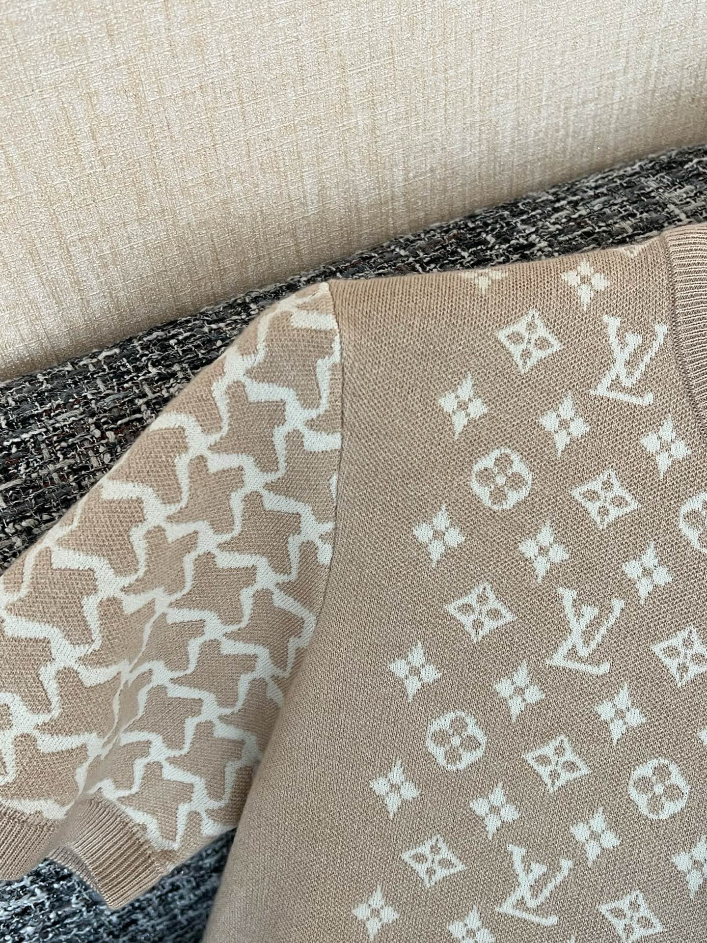 Timo / Louis Vuitton Monogram Knitted Short-Sleeved T-Shirt