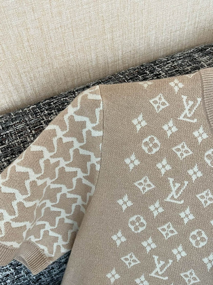 Timo / Louis Vuitton Monogram Knitted Short-Sleeved T-Shirt