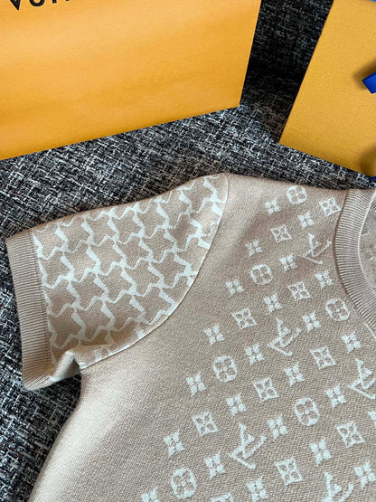 Timo / Louis Vuitton Monogram Knitted Short-Sleeved T-Shirt