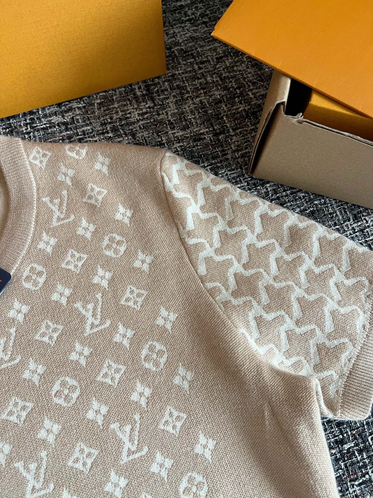 Timo / Louis Vuitton Monogram Knitted Short-Sleeved T-Shirt