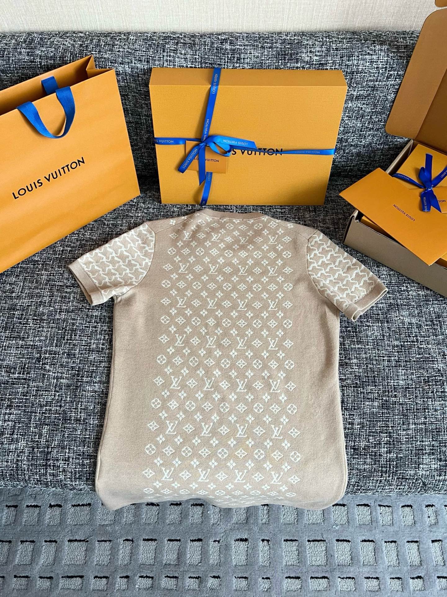 Timo / Louis Vuitton Monogram Knitted Short-Sleeved T-Shirt