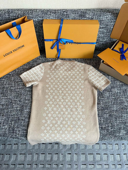 Timo / Louis Vuitton Monogram Knitted Short-Sleeved T-Shirt