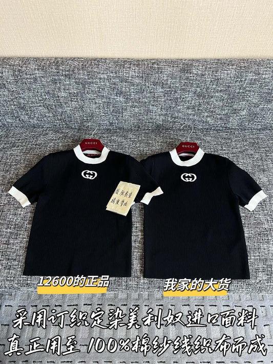 Timo / Gucci 26SS New Spring/Summer Knit Short-Sleeve T-Shirt