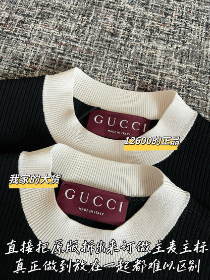 Timo / Gucci 26SS New Spring/Summer Knit Short-Sleeve T-Shirt