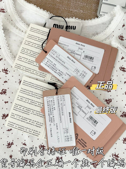 티모 / 미우미우 꽃무늬 신상 반팔 티셔츠