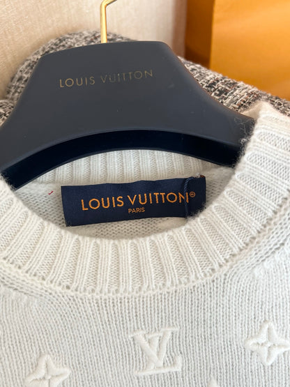 Timo / Louis Vuitton Monogram Embroidered Knit Short-Sleeve T-Shirt