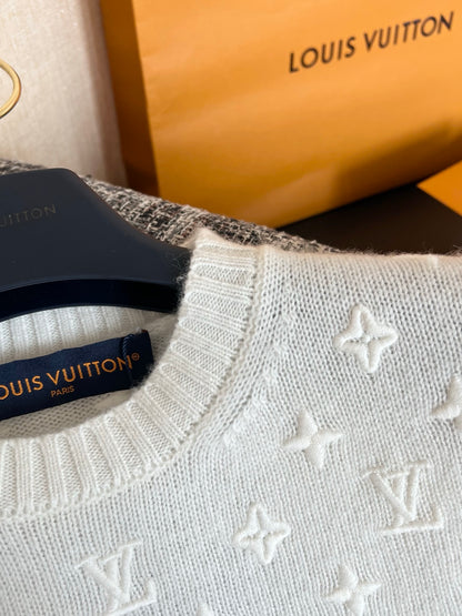 Timo / Louis Vuitton Monogram Embroidered Knit Short-Sleeve T-Shirt