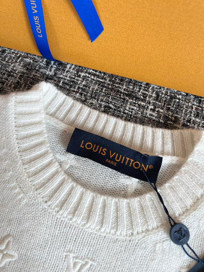 Timo / Louis Vuitton Monogram Embroidered Knit Short-Sleeve T-Shirt