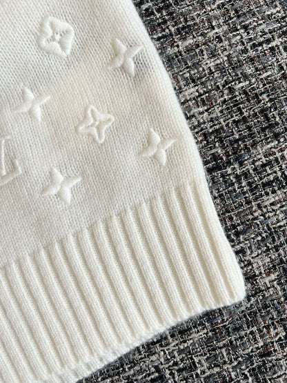Timo / Louis Vuitton Monogram Embroidered Knit Short-Sleeve T-Shirt
