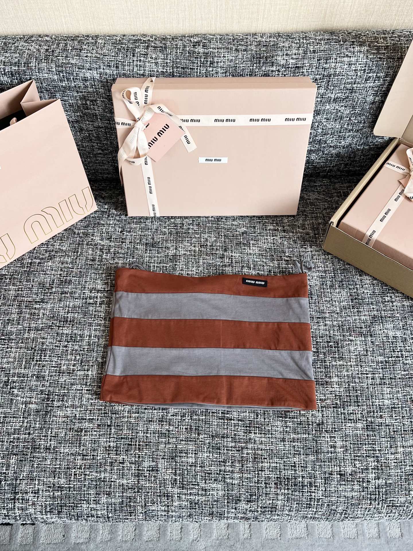 Timo / Miu Miu Stripe Bralette Cami Top