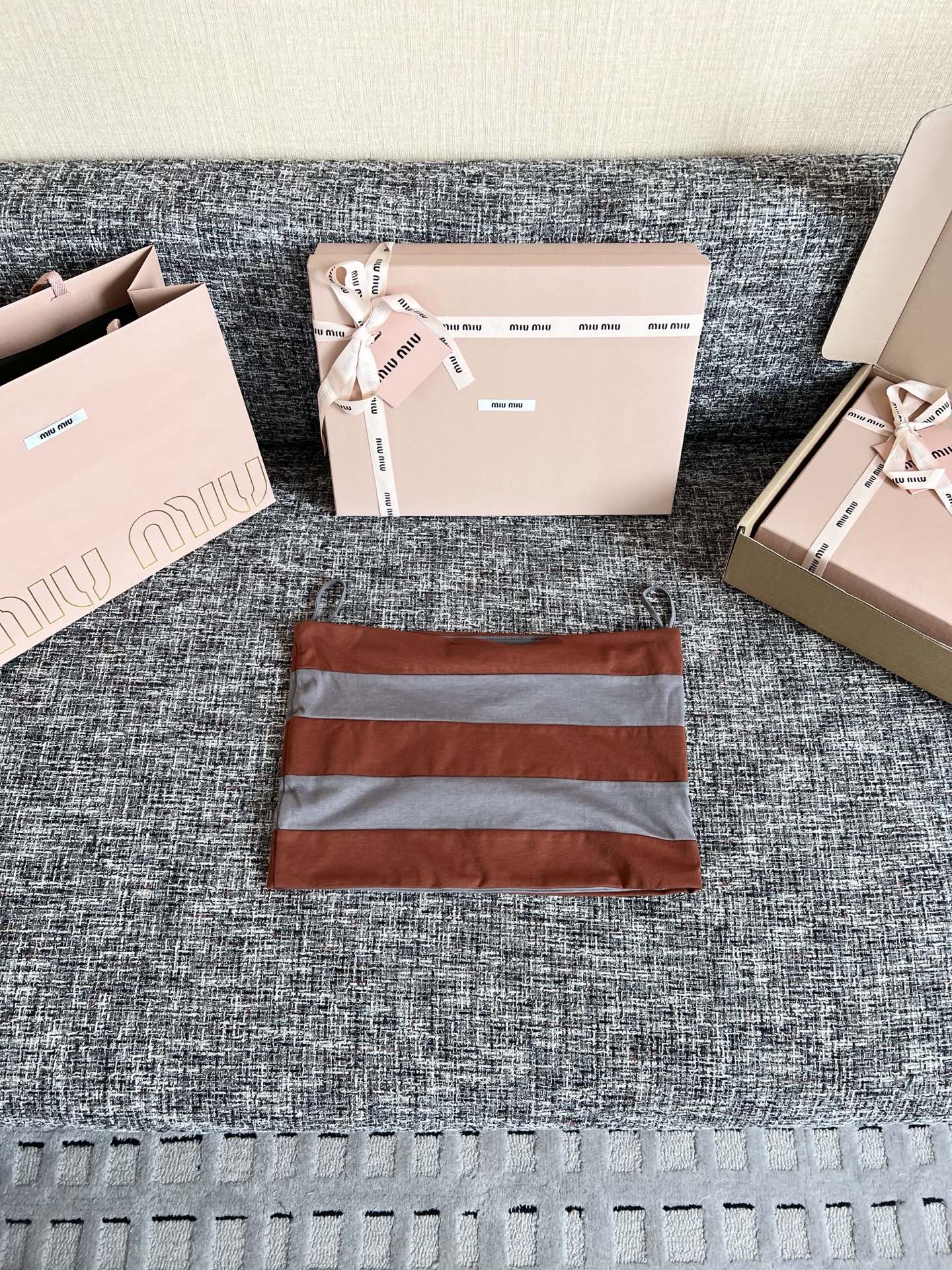 Timo / Miu Miu Stripe Bralette Cami Top