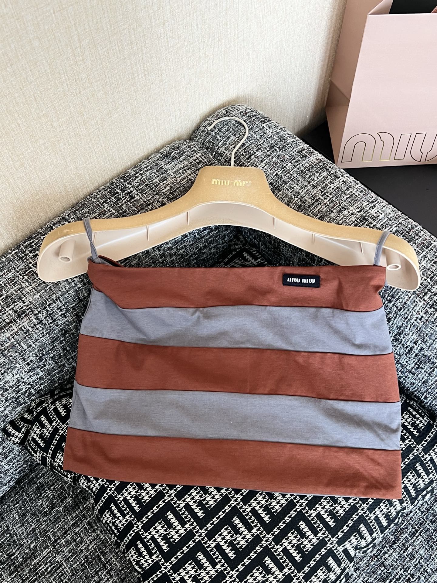 Timo / Miu Miu Stripe Bralette Cami Top