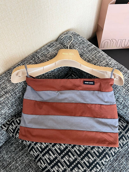 Timo / Miu Miu Stripe Bralette Cami Top