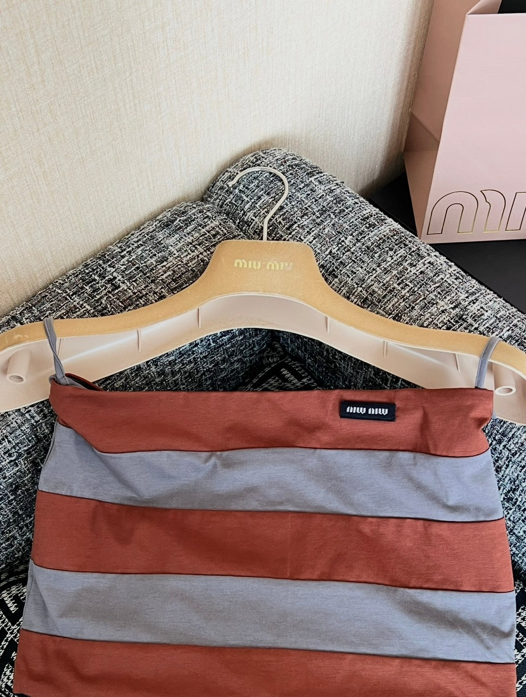 Timo / Miu Miu Stripe Bralette Cami Top