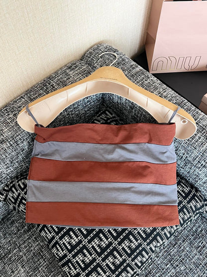 Timo / Miu Miu Stripe Bralette Cami Top