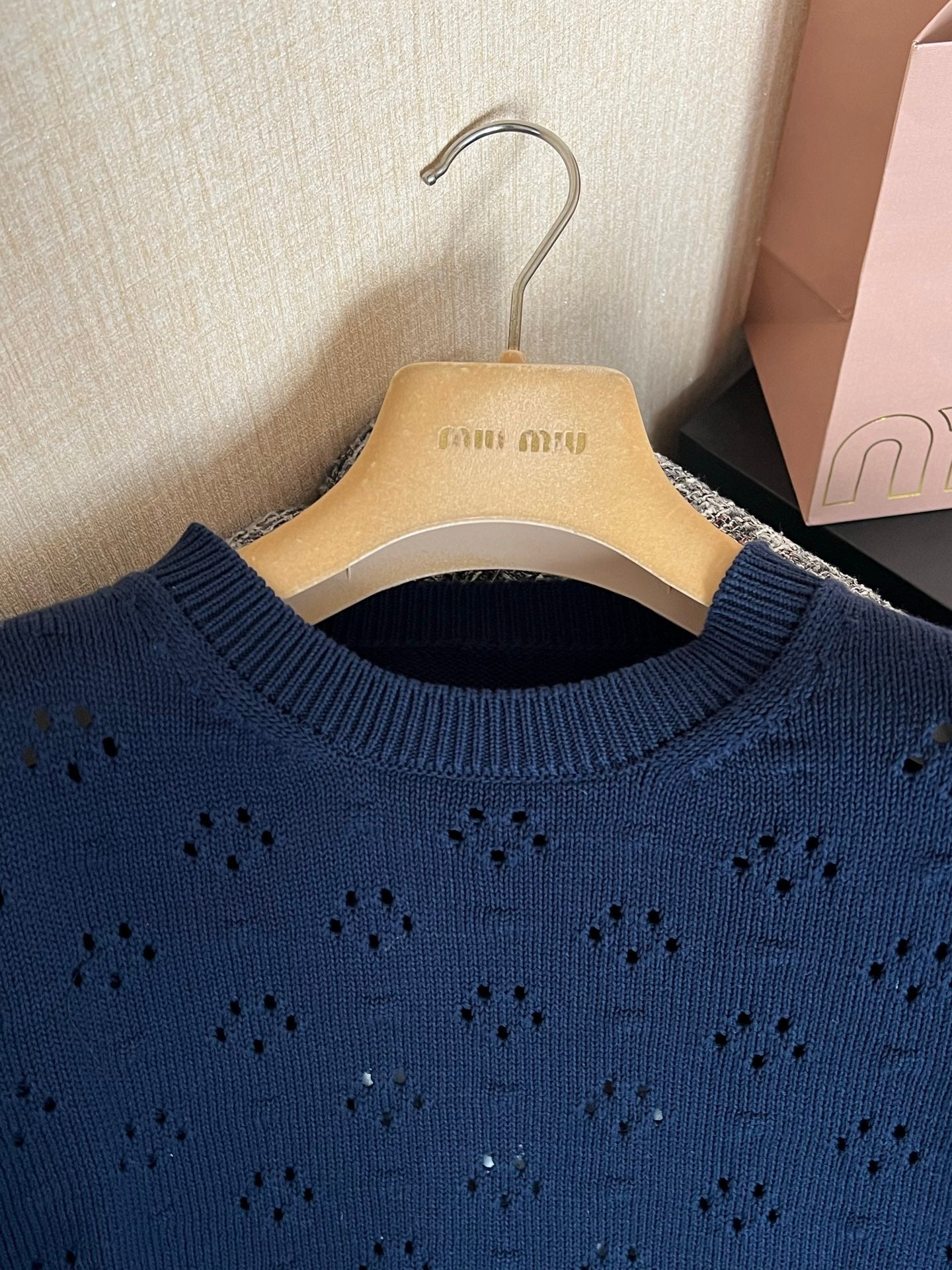 Timo / Miu Miu Lace Crochet Short-Sleeved T-shirt