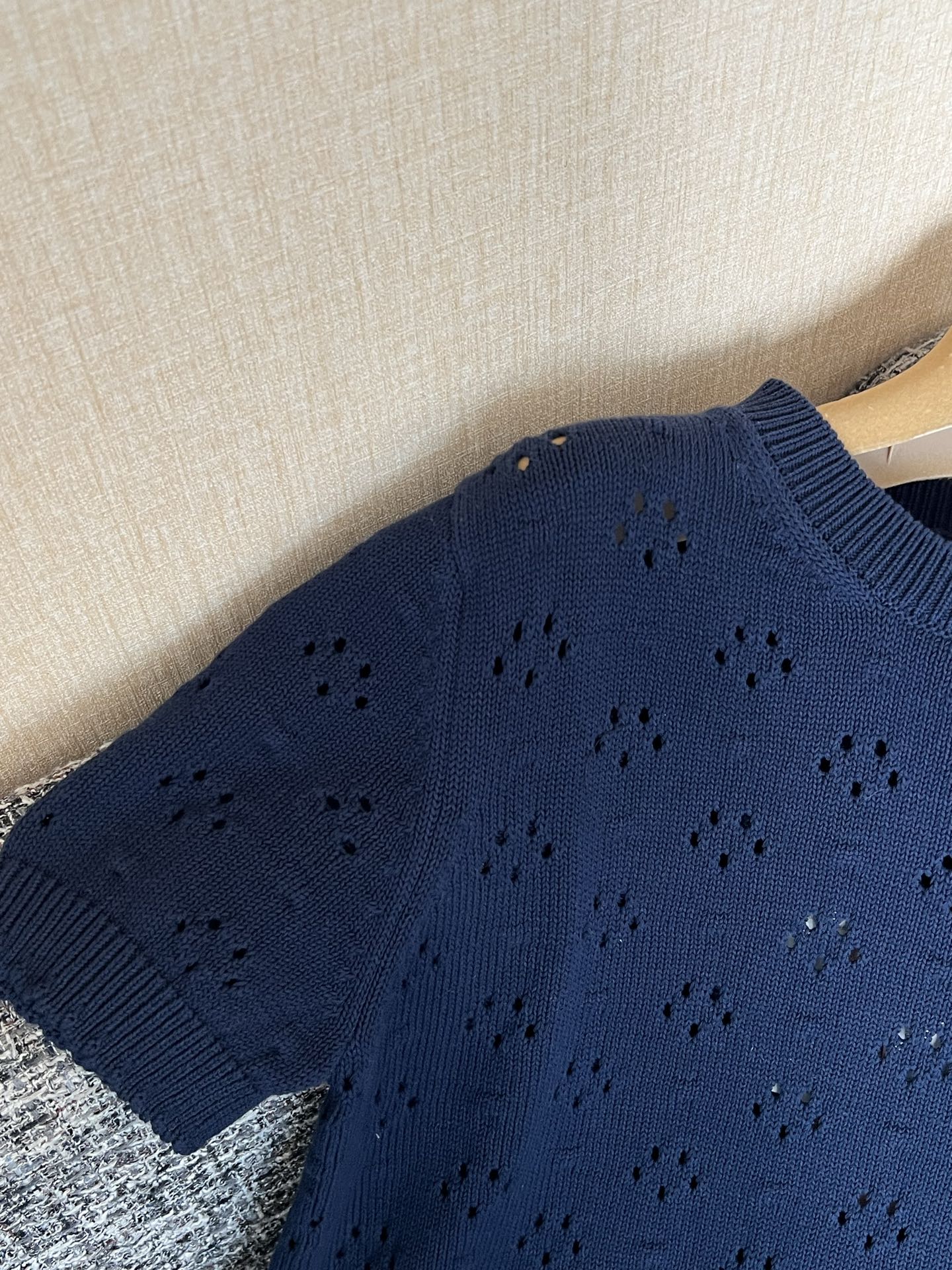 Timo / Miu Miu Lace Crochet Short-Sleeved T-shirt