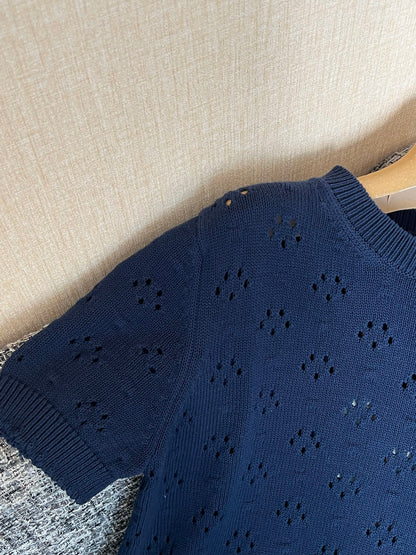 Timo / Miu Miu Lace Crochet Short-Sleeved T-shirt