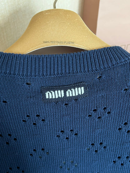 Timo / Miu Miu Lace Crochet Short-Sleeved T-shirt