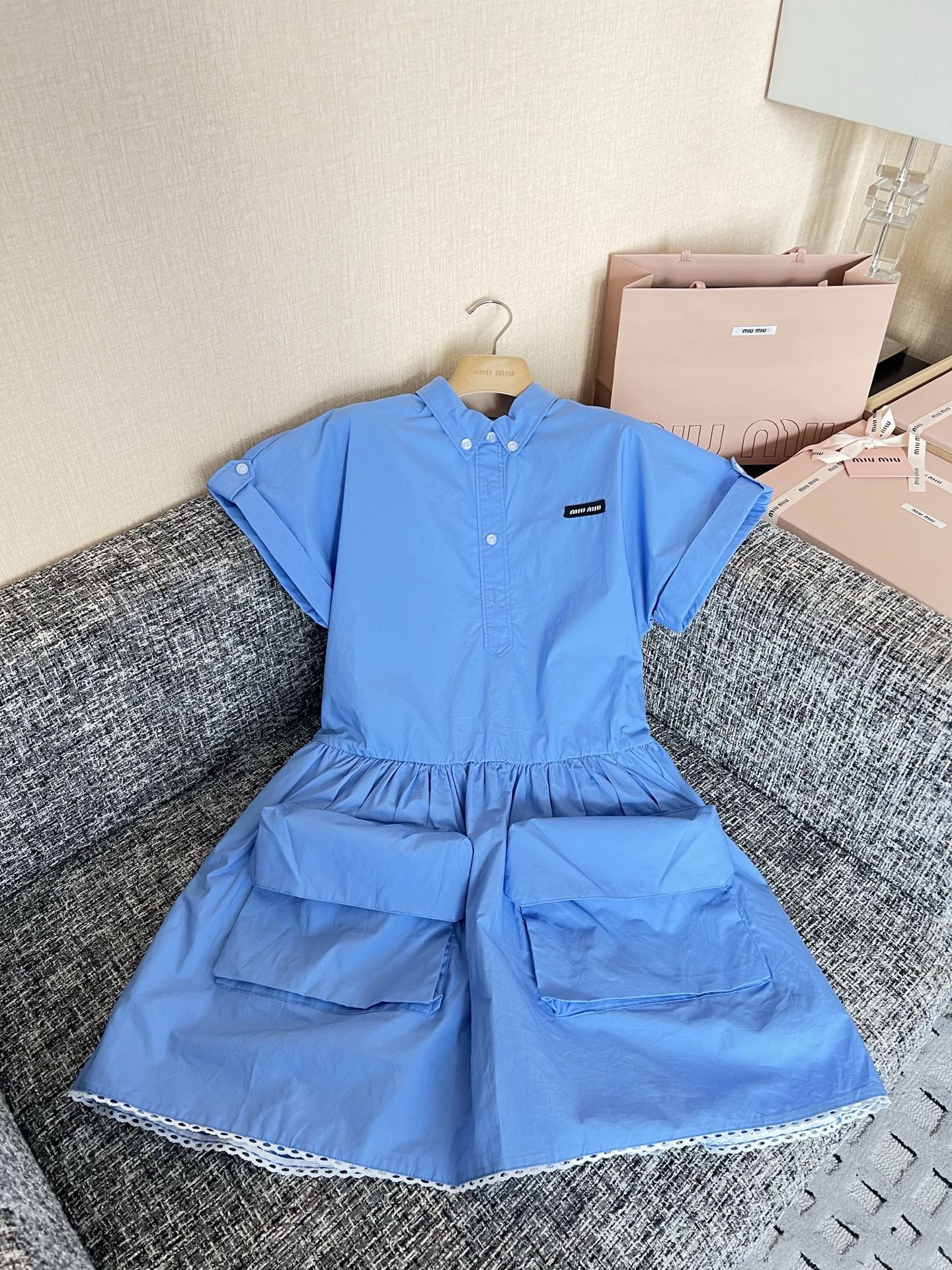 Timo / Miu Miu Big Pocket Shirt Dress