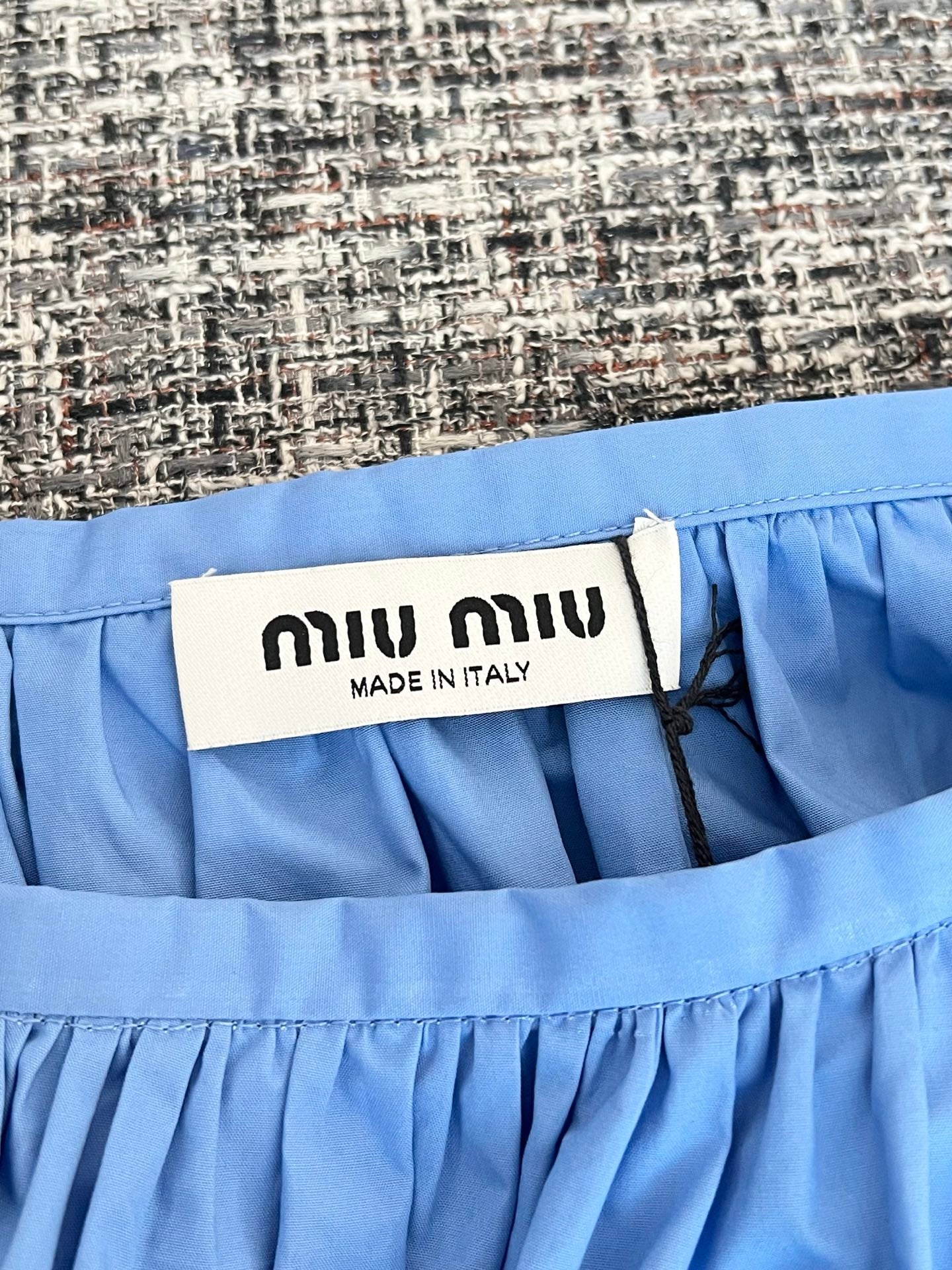 Timo / Miu Miu Blue Mini Skirt with Large Pockets