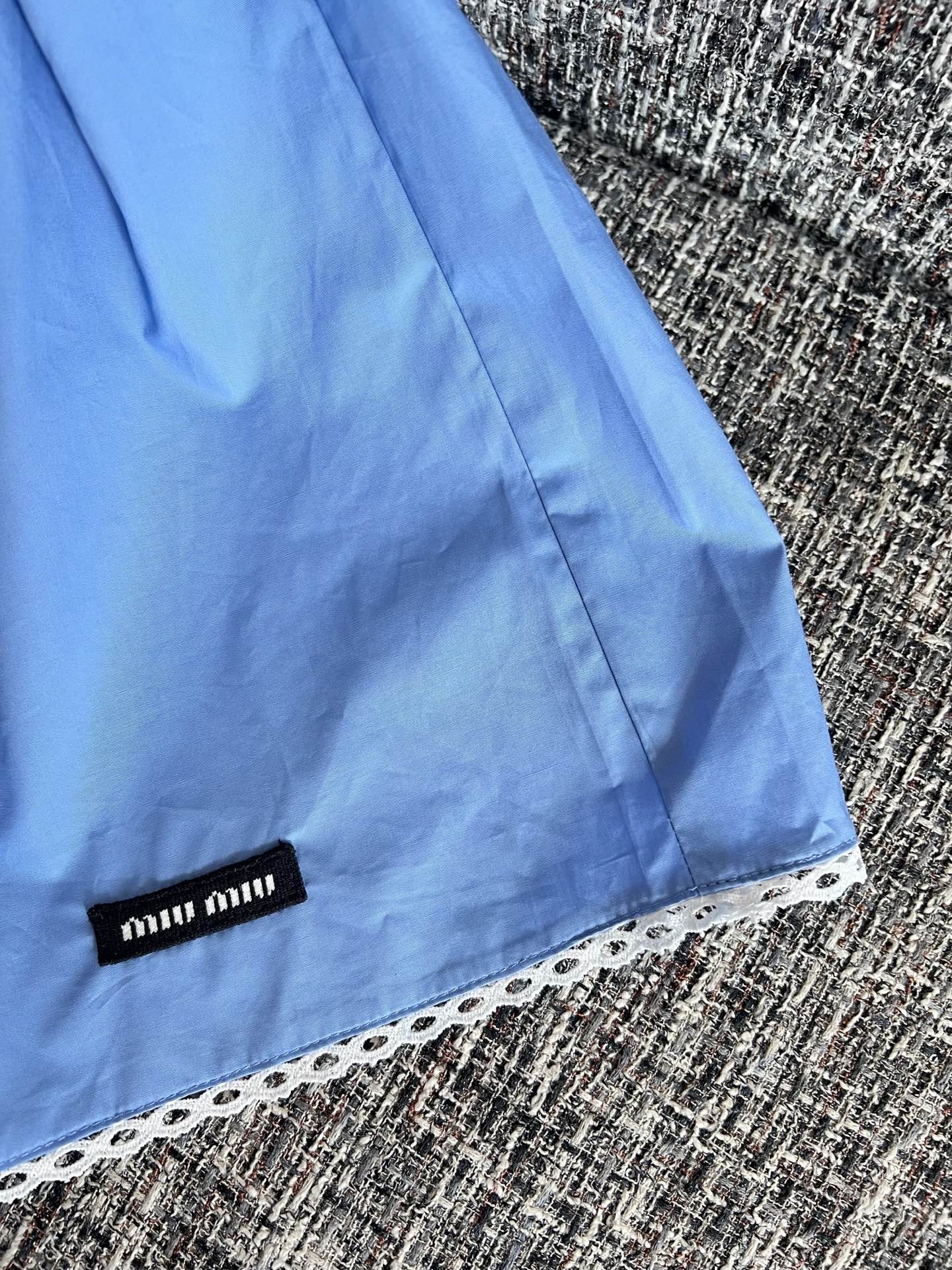 Timo / Miu Miu Blue Mini Skirt with Large Pockets