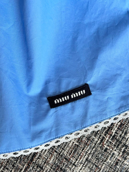 Timo / Miu Miu Blue Mini Skirt with Large Pockets
