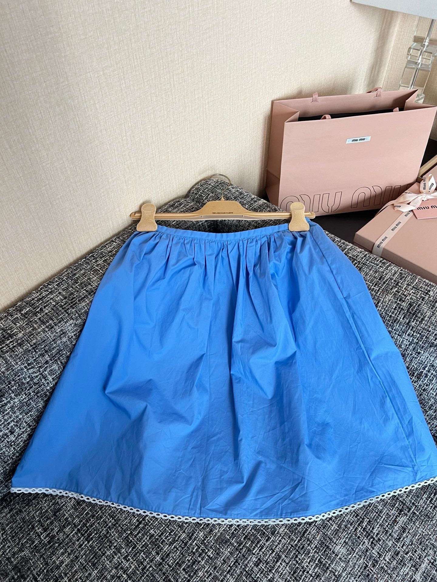 Timo / Miu Miu Blue Mini Skirt with Large Pockets