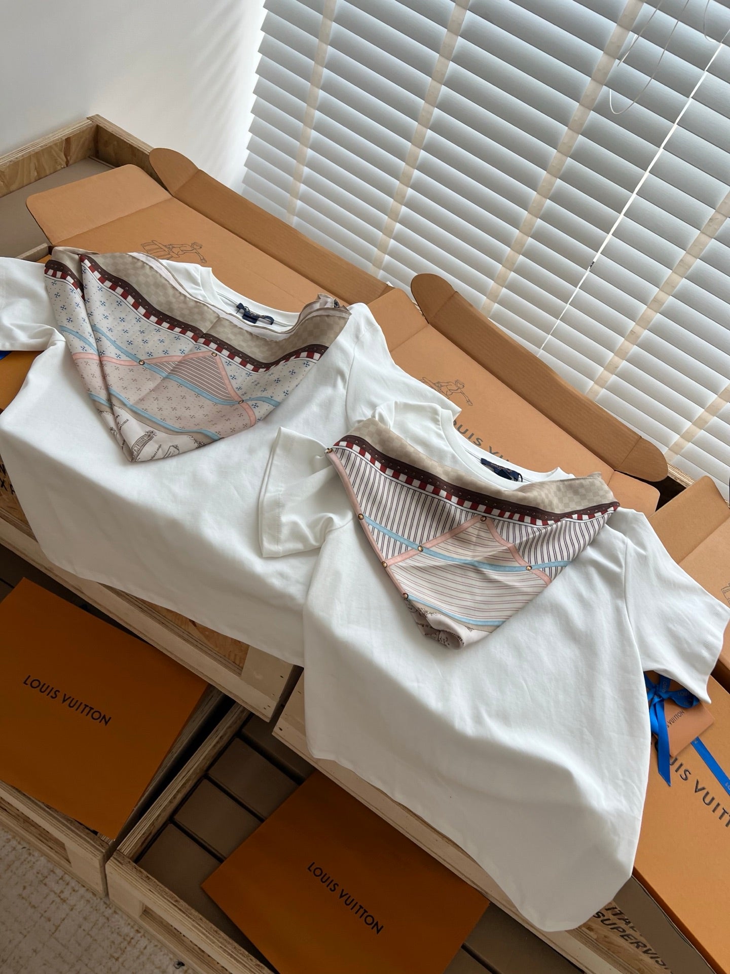 Timo / Louis Vuitton Scarf Print Short-Sleeved Shirt