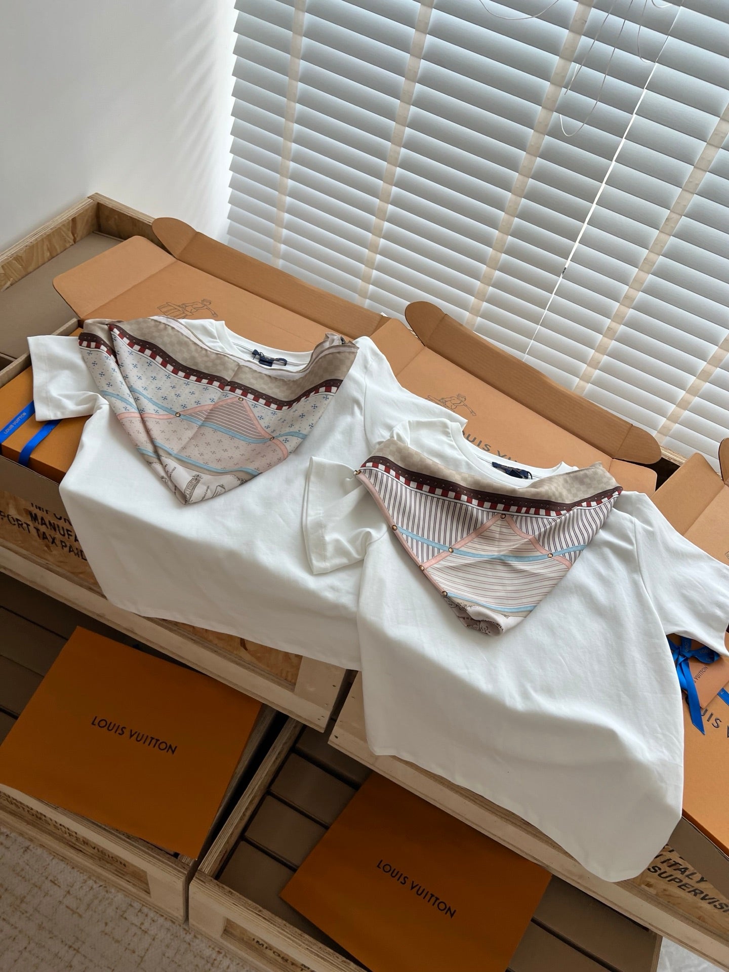 Timo / Louis Vuitton Scarf Print Short-Sleeved Shirt