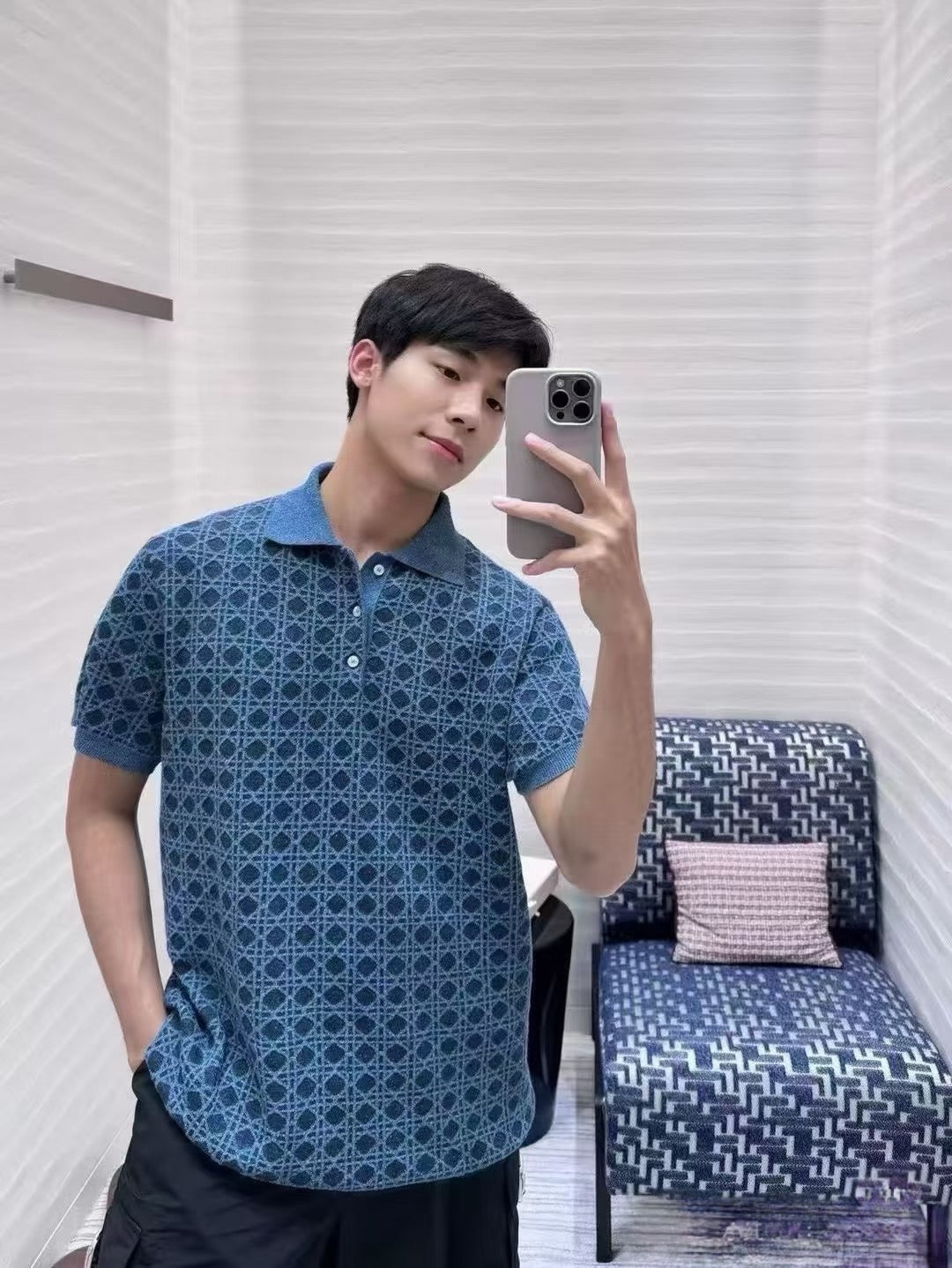 V Factory / Dior Knit Short-Sleeved Shirt