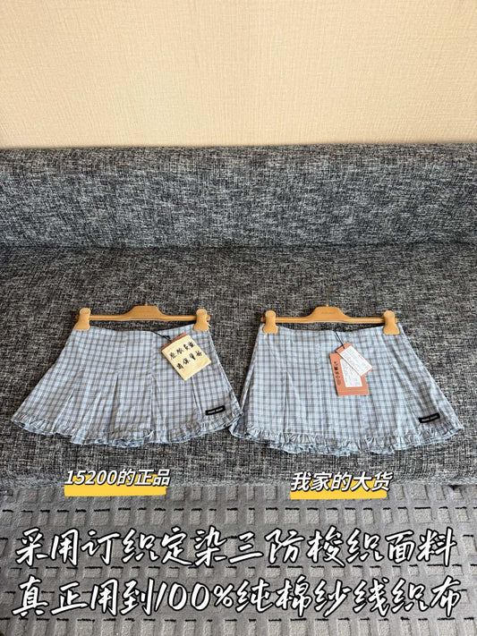 티모 / 미우미우 26SS 신상 체크 미니 스커트