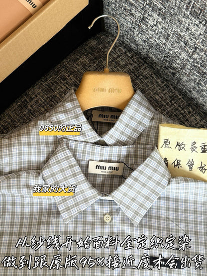 티모 / 미우미우 26SS 신상 체크 셔츠