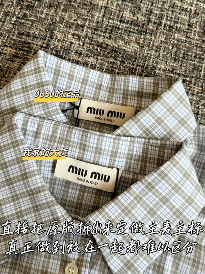 티모 / 미우미우 26SS 신상 체크 셔츠