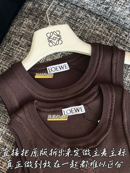티모 / 로에베 핑크 울 반팔 니트