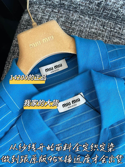 티모 / 미우미우 26SS 신상 스트라이프 반팔 티셔츠
