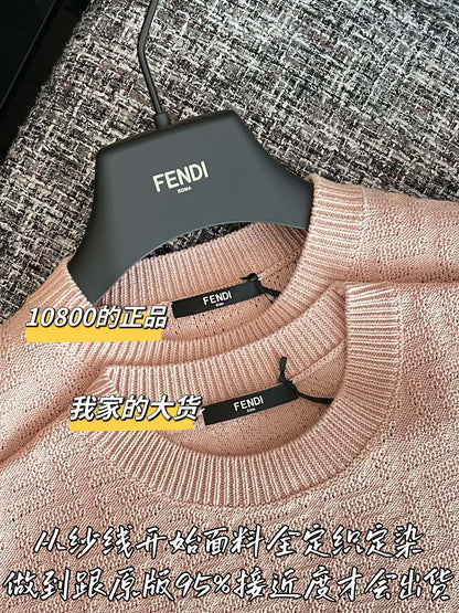 티모 / 펜디 26SS 신상 컬러 대비 니트 반팔