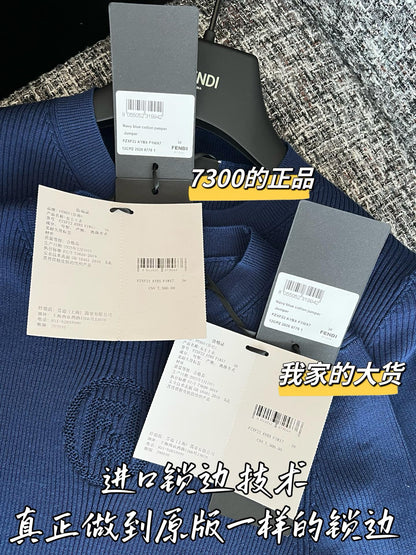 티모 / 펜디 26SS 신상 컬러 대비 니트 반팔