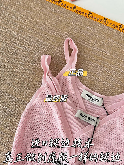 티모 / 로에베 핑크 니트 캐미솔 탑