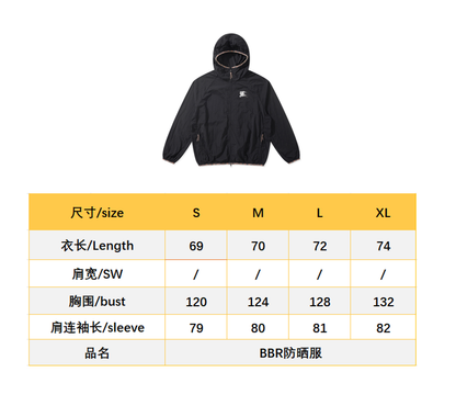 BVG / 버버리 격자무늬 펀칭 모 달린 자외선 차단 아우터