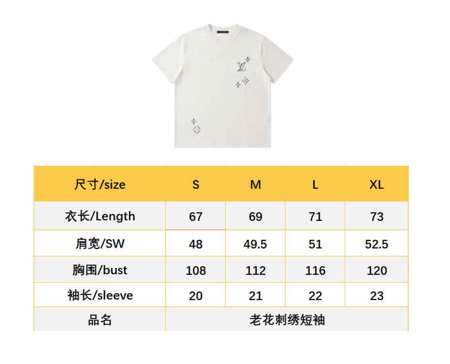 BVG / 루이비통 26SS 모노그램 자수 반소매 티셔츠