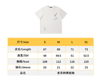 BVG / 루이비통 26SS 모노그램 자수 반소매 티셔츠