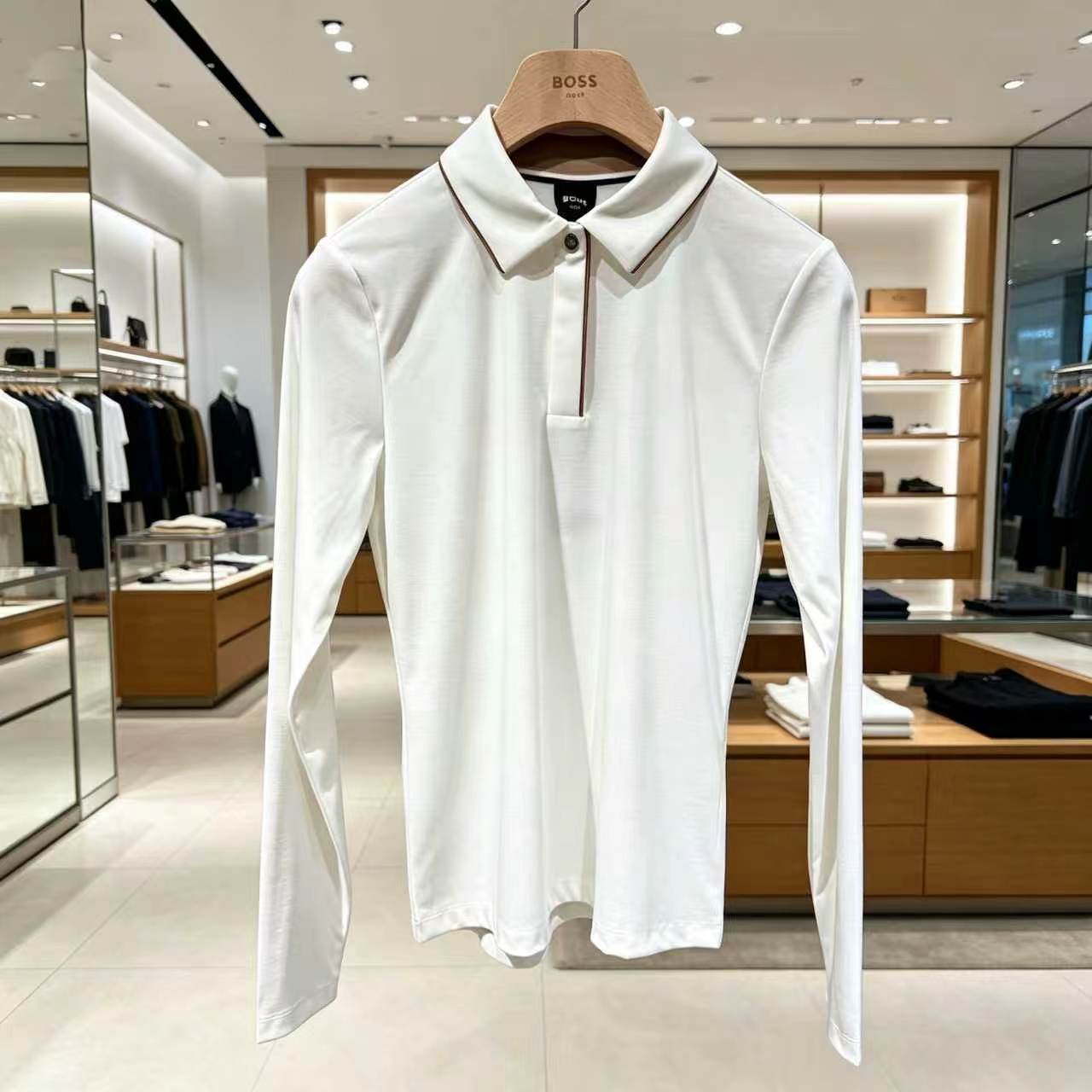 마이골프 / 골프 긴팔 웨이스트 디자인 폴로티