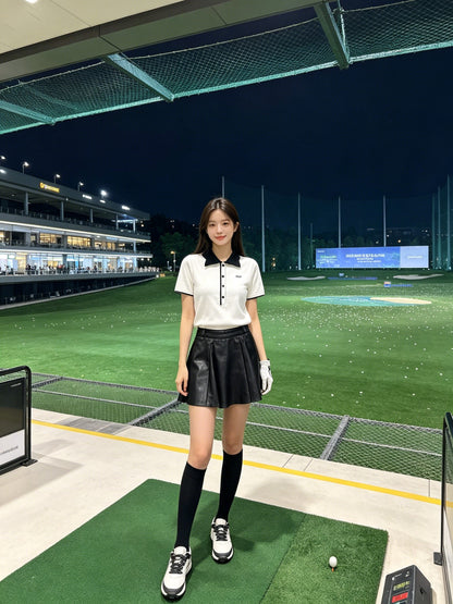 마이골프 / 골프 레이스 칼라 봄여름 니트