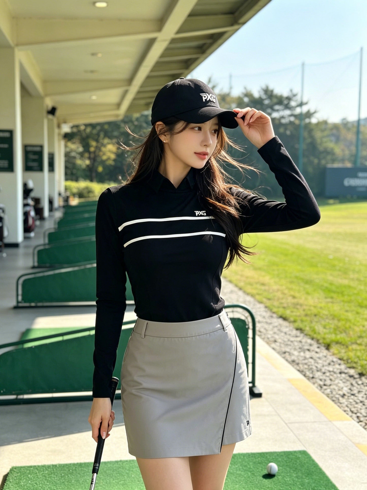 마이골프 / 골프 여름 신상 바디콘 스코틀랜드 팬츠스커트