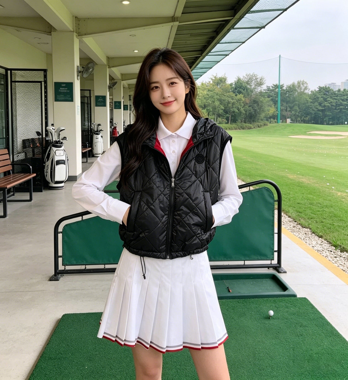 마이골프 / 골프 봄 가벼운 후드 면 자켓