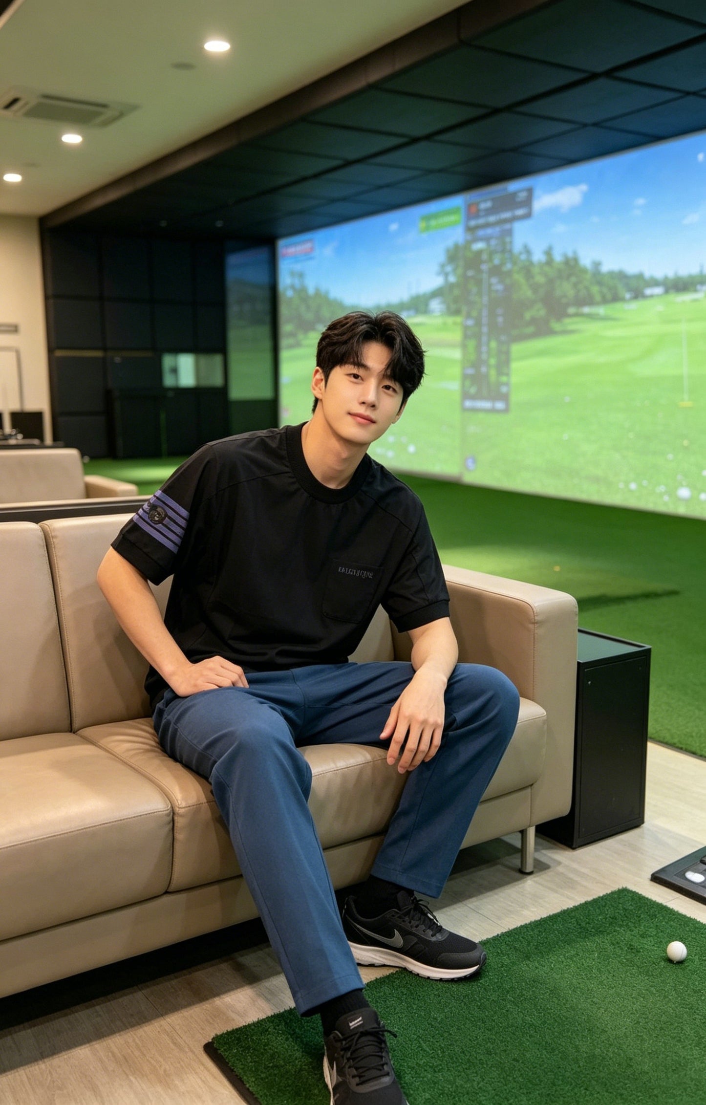 마이골프 / 골프 봄 가벼운 후드 면 자켓
