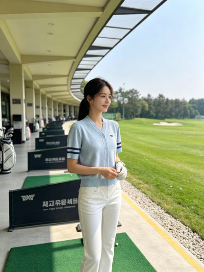 마이골프 / 골프 여성 봄여름 니트 가디건