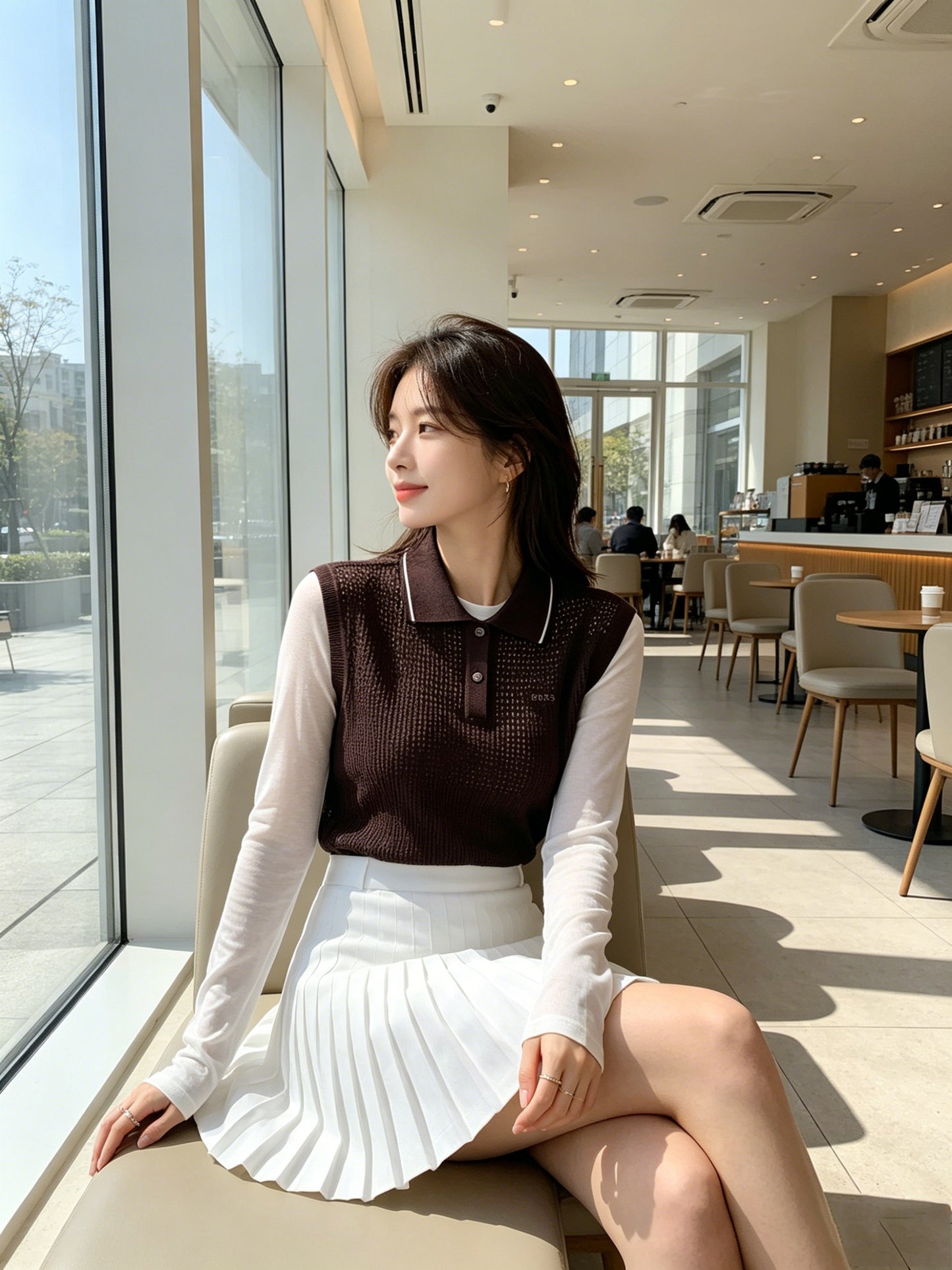 마이골프 / 골프 여성 봄여름 니트 가디건